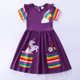 Rainbow Unicorn Appliqu¡§| Dress
