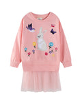 Long Sleeve Sweater Embroidered Patch Dress