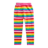 Rainbow Striped Cartoon Spring and Autumn Trousers Children's Pants Cotton Girls Pants
