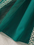Green Printing Mesh Dress