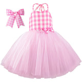 Pink Plaid Dress Party Dress