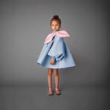 Bubble Long Sleeve Bow Dress