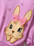 Rabbit Embroidered Patch Leisure Suit