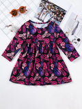 Halloween Long Sleeve Ghost Print Dress