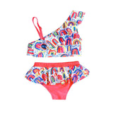 Rainbow Printing Swimsuit