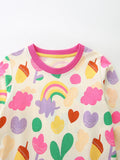 Cartoon Flower Print Dress