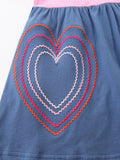 Children's Colorful Heart-Patterned Dress