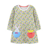 Embroidery Patch Long Sleeves Dress