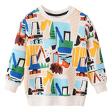 Excavator Floral Print Long Sleeve Pullover