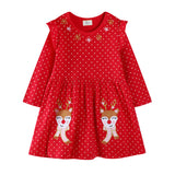 Christmas Style Long Sleeve Princess Dress