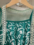 Green Printing Mesh Dress