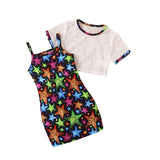 Short-Sleeved Shirt Printed Dress Suit