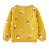 Cotton Jacquard Knitted Cardigan Jacket