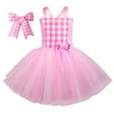 Pink Plaid Dress Party Dress