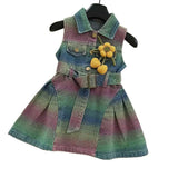 Sleeveless Flower Gradient Dress