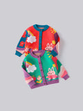 Flowers Rainbow Rabbit Warm Coat