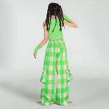 Letter Vest Plaid Trousers Suit