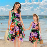 Mother-Daughter Matching Outfit Dress Printing Dress