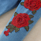 Girls' Cutout Sling Tops  Embroidered Jeans Suit