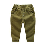 Cotton Solid Color Casual Pants