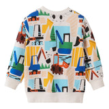 Excavator Floral Print Long Sleeve Pullover