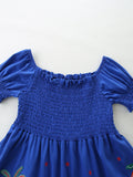 Children's Dress with Cartoon Animal and Tree Patterns