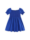 Children's Dress with Cartoon Animal and Tree Patterns