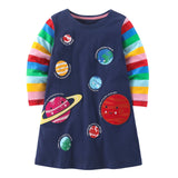 Comfortable Embroidered Patch Dress