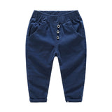 Cotton Solid Color Casual Pants