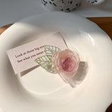 Pink Barrettes Gentle Camellia Hair Band Hair Rope