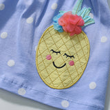 Embroidered Patch Short Sleeve Shorts Suit