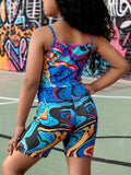 Printed Vest Suit