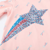 Sequined Long Sleeve Hooded Dress