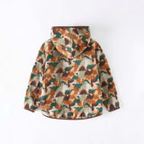 Camouflage Dinosaur Print Polar Fleece Jacket