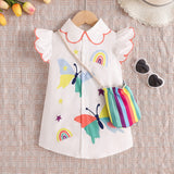 Multi-Color Optional-Butterfly Print Dress