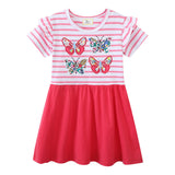 Girls' Cartoon Embroidered Princess Dress