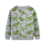Dinosaur Pattern Boy's round Neck Sweater