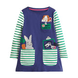 Animal Appliqu¡§| Long Sleeve Dress