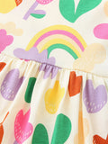 Cartoon Flower Print Dress
