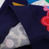 Bird Flower Appliqu¡§| round Neck Sweater