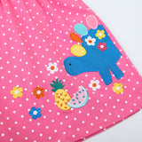 Girls' Embroidered Patch Short Sleeve Dress
