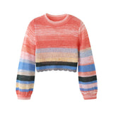 Parent-child sweater fashionable children's striped knitted sweater top