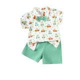 Easter Children's Clothing Cartoon Rabbit Print Short Sleeve Suit