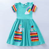 Rainbow Unicorn Appliqu¡§| Dress