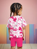 Tie-Dye Printed T-shirt Casual Suit