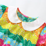 Flower Print Short Sleeve Dress