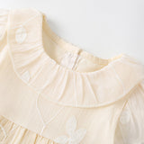 Girls round-Neck Shirt Cute Princess Dress