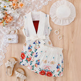 Sleeveless Printed Suit