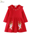 Christmas long-sleeved princess dress for girls