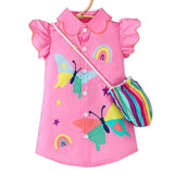 Multi-Color Optional-Butterfly Print Dress